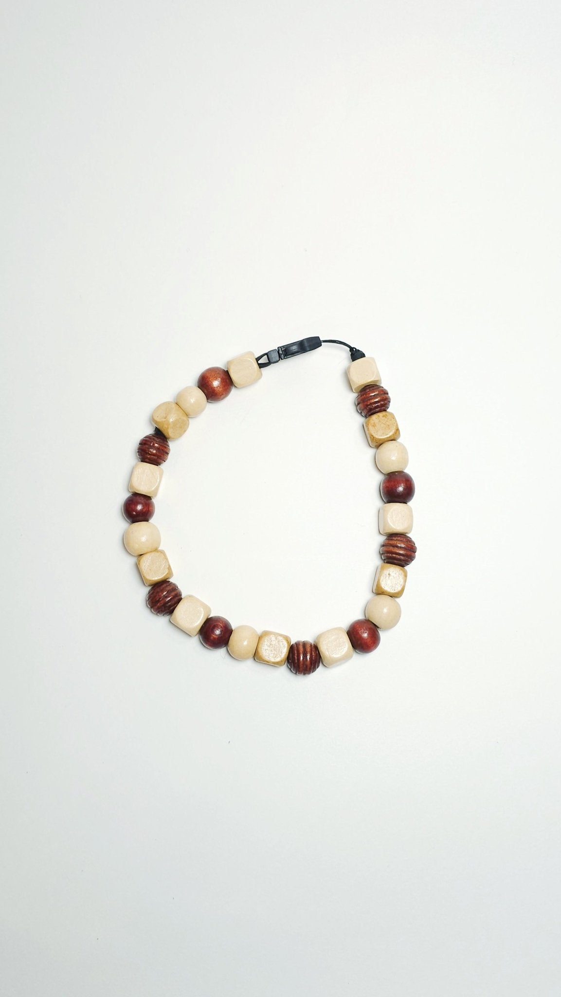 Alternating Wood Bead Necklace - Lil Stinker Apparel