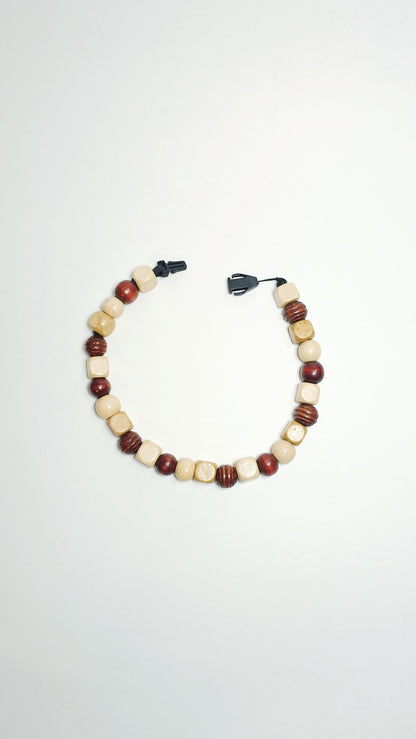 Alternating Wood Bead Necklace - Lil Stinker Apparel