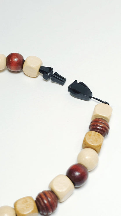 Alternating Wood Bead Necklace - Lil Stinker Apparel