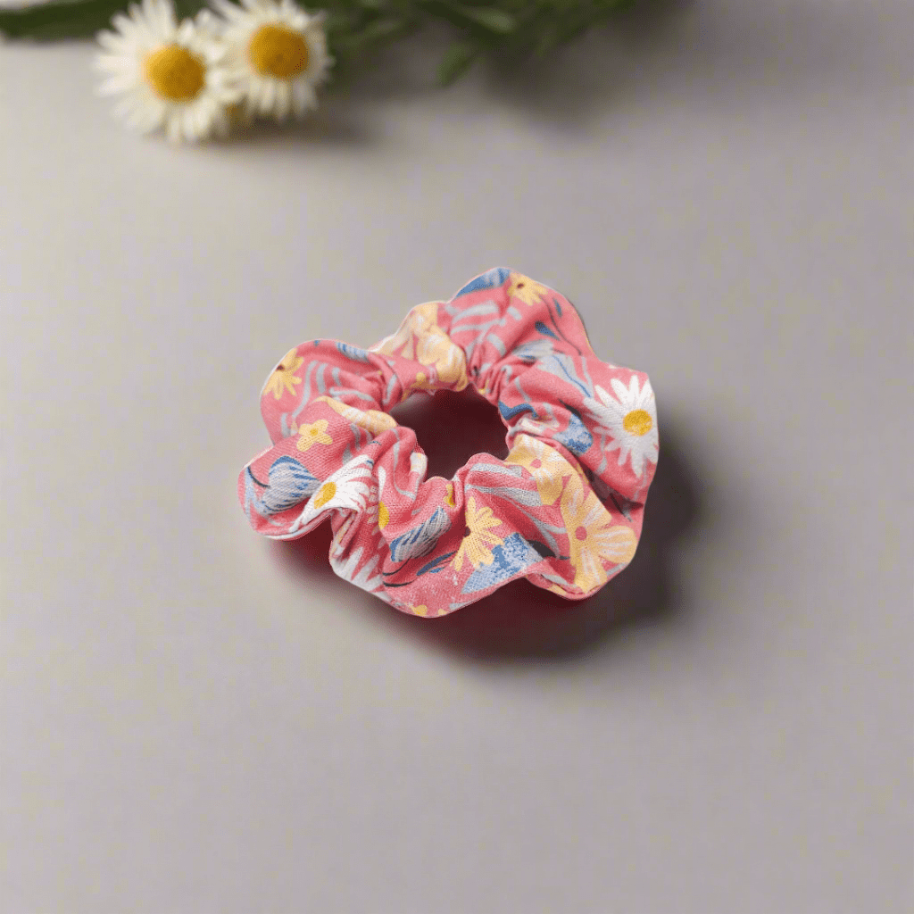 Pink Daisies Scrunchie - Lil Stinker Co.